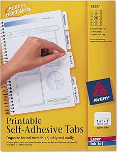 Amazon.com : Avery Printable Repositionable Plastic Tabs : Office Products