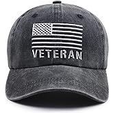 Nxizivmk USA Flag Veteran Hat for Men Women, Funny Adjustable Embroidery American Army Military Baseball Cap