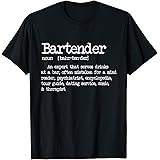 Bartender Shirts & GiftsBartender Definition Funny Cocktail Bar Mixologist T Shirt T-ShirtOEKO-TEX STANDARD 100