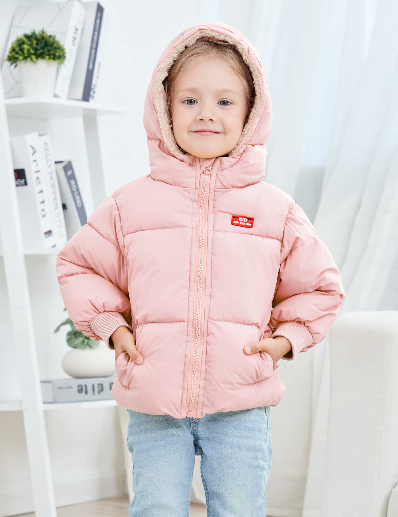 UNICOMIDEA Baby Winter Coat with Hooded Toddler Boys Girls Puffer Jackets for 12M-5T