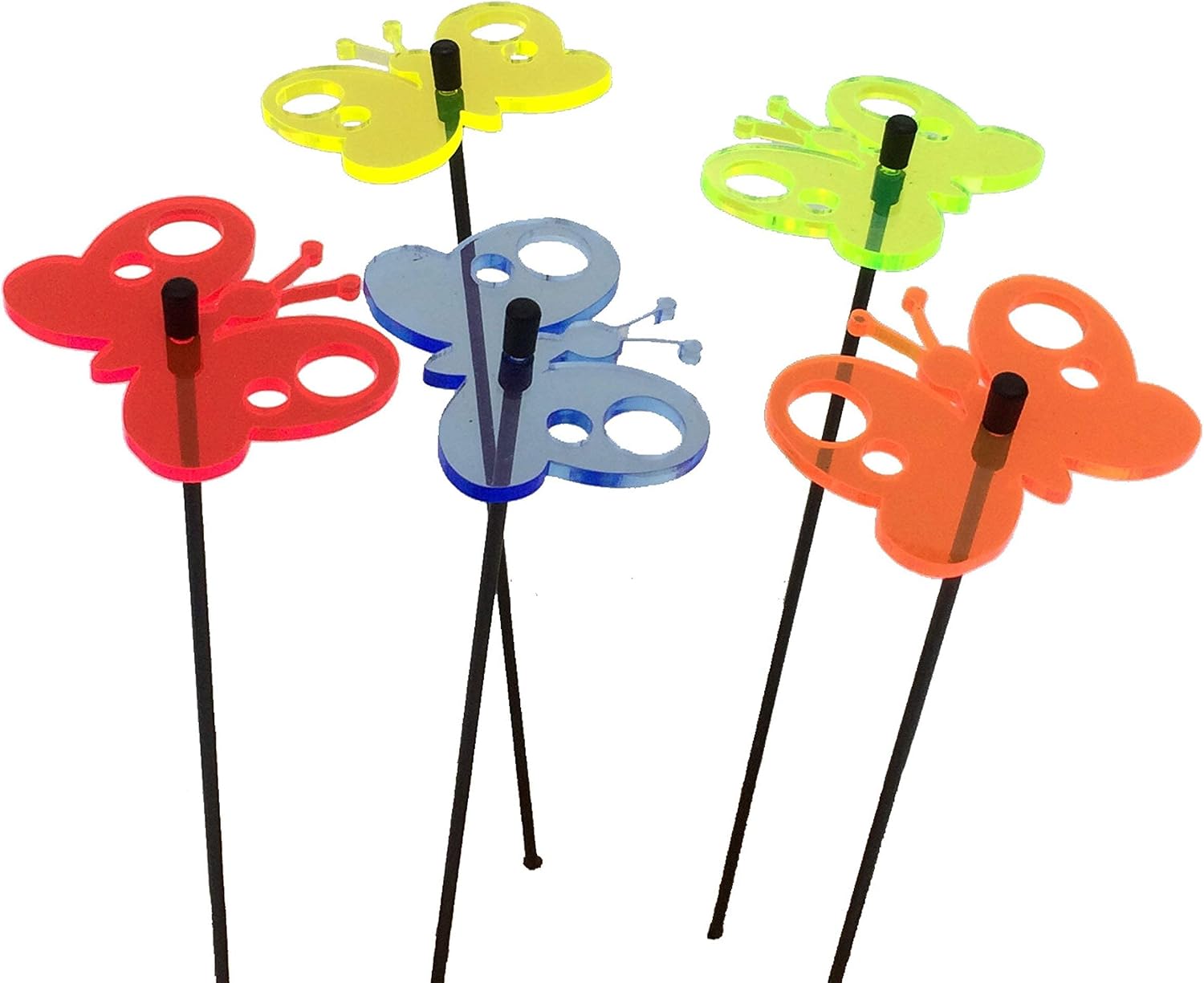 Glowing Peacock Butterfly 5 Decorative Garden Stakes Sun Catcher Garden Decor Ornaments 25cm