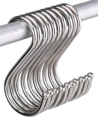 Kuou 10 Pcs S Hooks 12cm Stainless Steel Heavy Duty Hanging Hooks