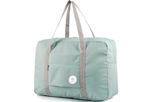 Narwey For Spirit Airlines Foldable Travel Duffel Bag Tote Carry on Luggage Sport Duffle Weekender Overnight for Women and Girls (1112 Mint Green)
