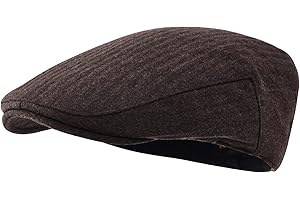STARANCE Men Hat Wool Blend Newsboy Ivy Tweed Flat Cap
