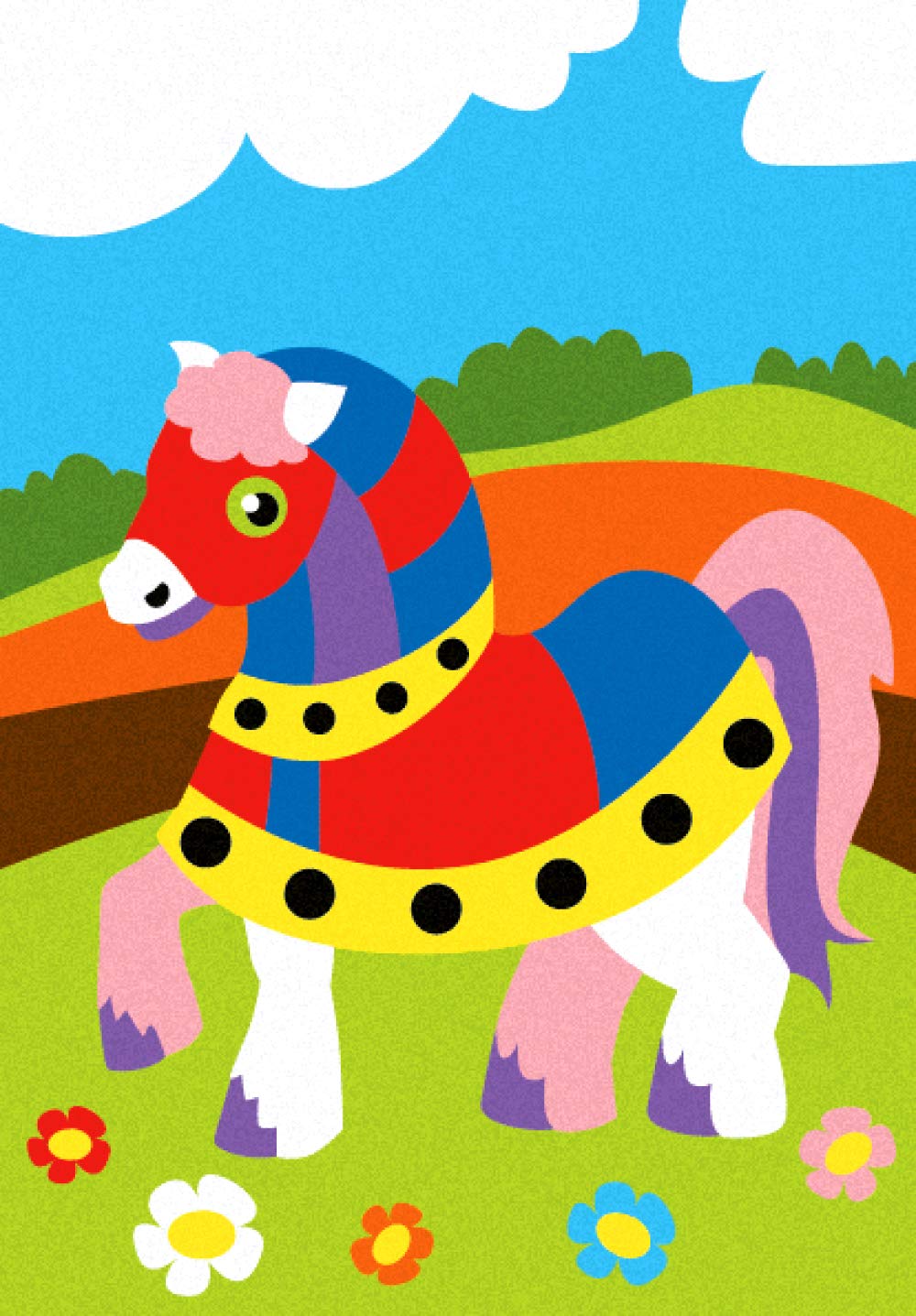 Sabbiarelli Álbum Animales Fantásticos | 5 Dibujos Prepegados Para Colorear Con Arena (Arena No Incluida) | Made In Italy 5+