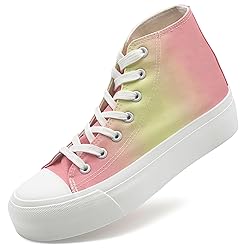 Womens Canvas Platform Classic Sneakers High Top
