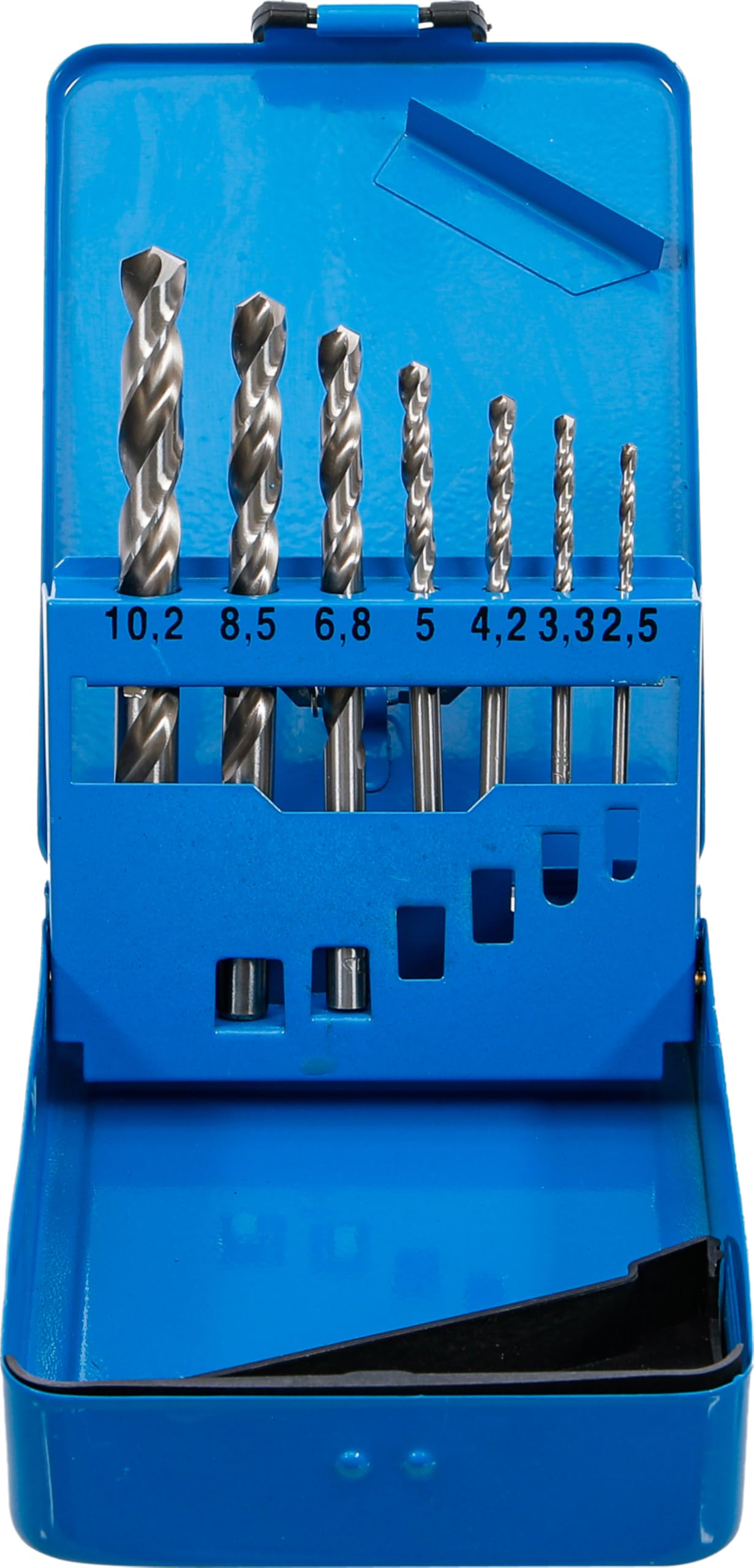 BGS 9580 | HSS Twist Drill Set | Core Hole Sizes | 2.5 - 10.2 mm | 7 pcs.