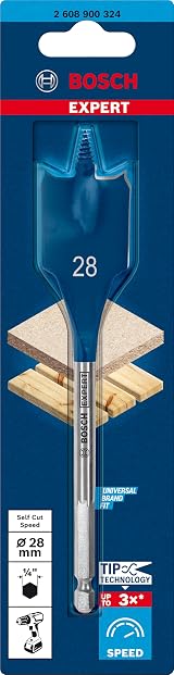 Bosch EXPERT Self Cut Speed Spade Drill Bit 28 mm Hex Shank view 2
