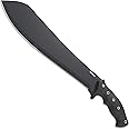 CRKT Halfachance Fixed Blade Parang Machete: 18 Inch Black Powder Coated Carbon Steel Parang Style Blade with Nylon Sheath fo