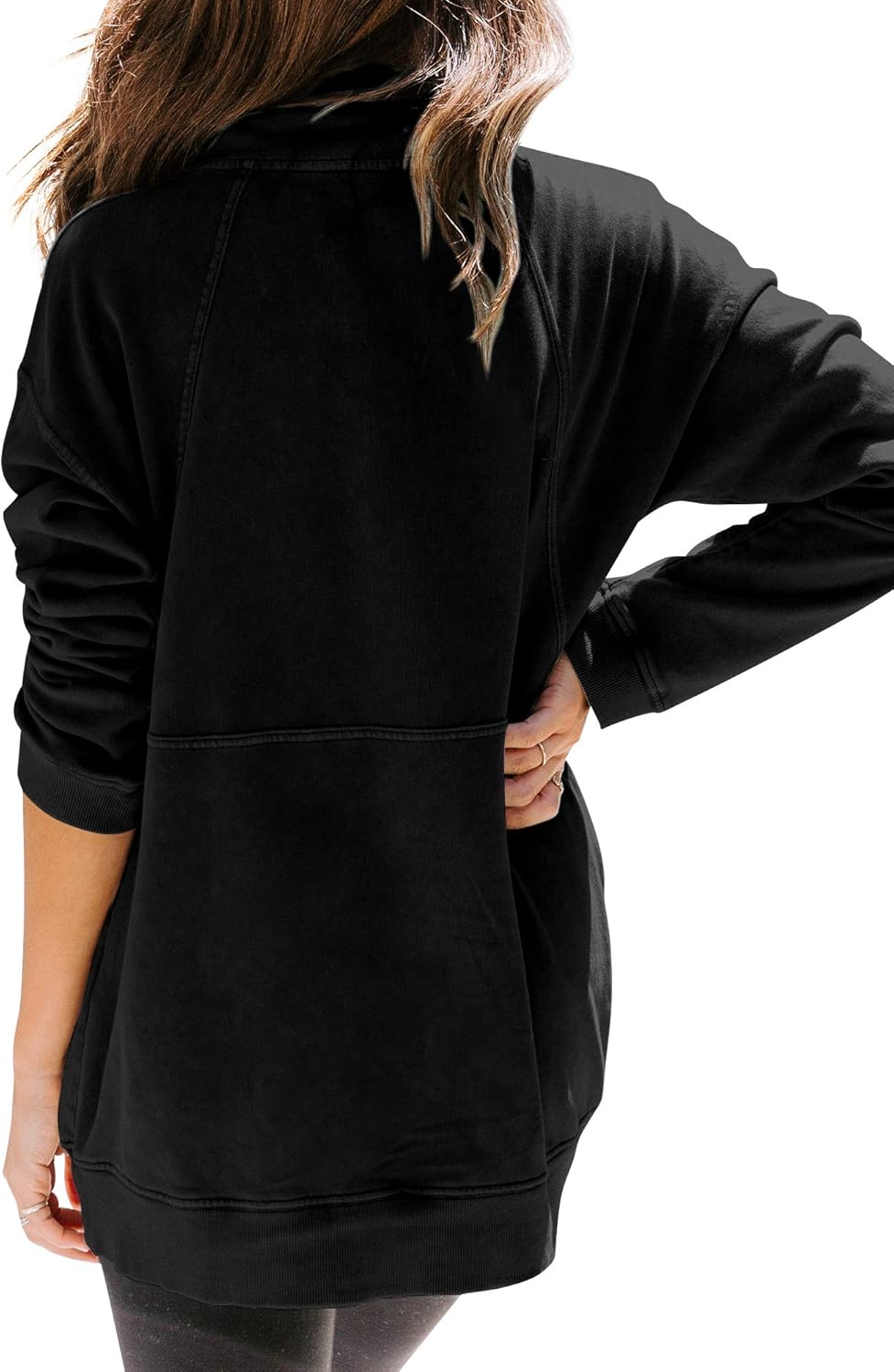 MYMORE Women's Floral Embroidery Shirt Drawstring Half Zip Up Long Sleeve Pullover Sweatshirt Top with Pockets at  Women’s Clothing store