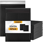 skardeco Bubble Mailers 8.5x11inch 40Pack Black Bubble Mailers Self-Seal Padded Mailing Envelopes Bubble Opaque Padded Mailer for Small Businesses to Package and Mail Jewelry Cosmetics#2