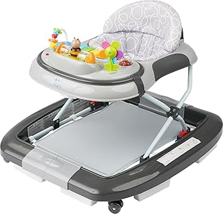 ib style® 3 in 1 Babywalker | Gehfrei | Lauflernhilfe | mit Schaukelfunktion | Licht & Melodie | EN1273:2005 |Grau