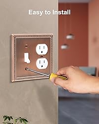TREEWELL 2-Pack Combo Toggle/Duplex Light Switch