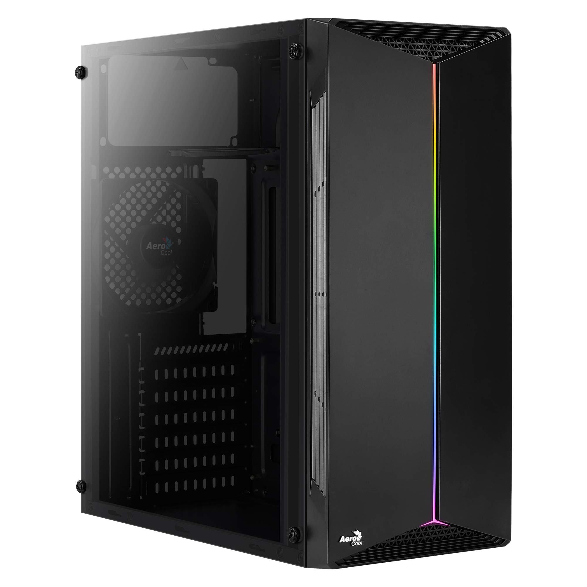 Aerocool SPLITABK, PC Gaming Box, ATX Semi-Tower LED, RGB Fan, 12 cm, Black — image 1