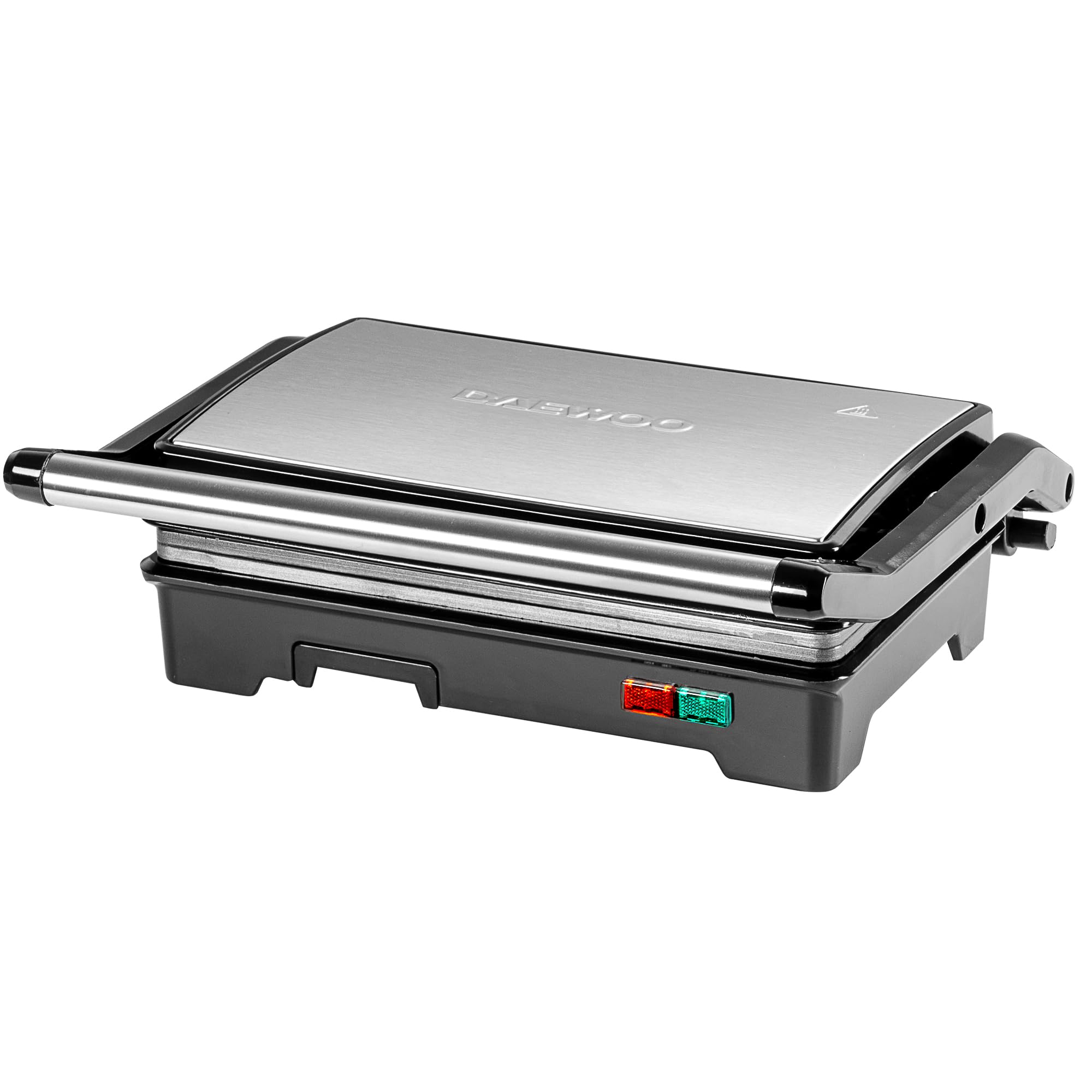 Daewoo Health Grill & Panini Press, 750W Electric Non-Stick Sandwich Maker with Floating Hinged Lid, Open Flat Grill, Drip Tray β Compact Tabletop Press for Meat, Veg & Toasties