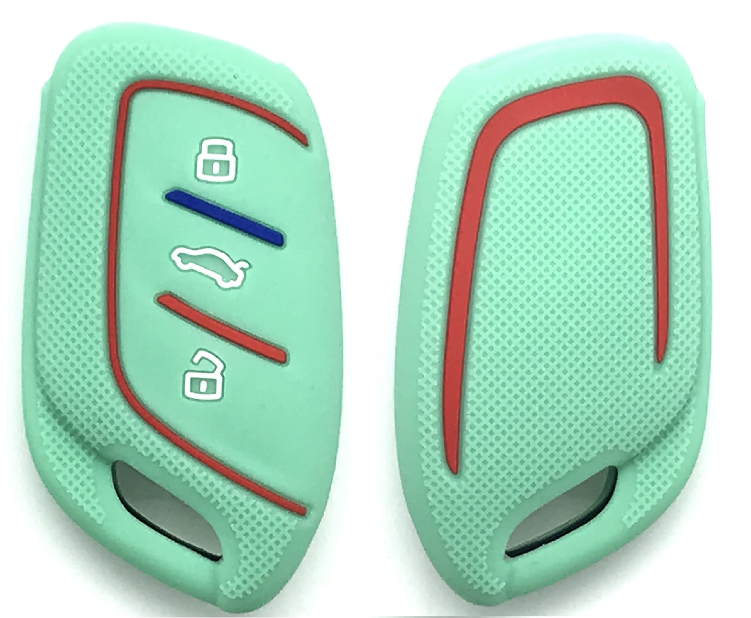 Nordecco Silicone Key Case Cover Fits For MG EV MG6 EZS HS EHS 2019 2020 For Roewe RX5 i6 i5 RX3 RX8 ERX5, 3 Button Keyless Remote, One Size (Mint Green) — image 1