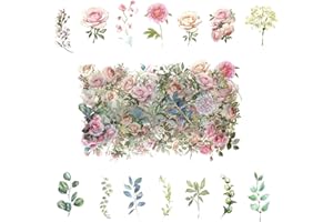 TIAMORK Lot de 500 autocollants transparents en forme de fleur pour scrapbooking, décoration de journal, loisirs créatifs