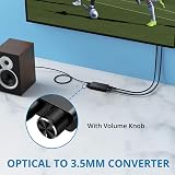 AUTOUTLET DAC Optical to 3.5mm Converter 192kHz/24bit Volume Control view 4
