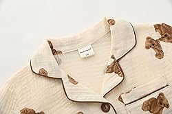 ACESTAR Toddler Little Girls Button Down Pajamas