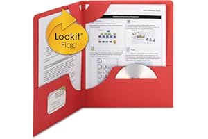 Smead Lockit Folder, Letter Size, Two-Pocket, Red, 25 Per Box (87980)