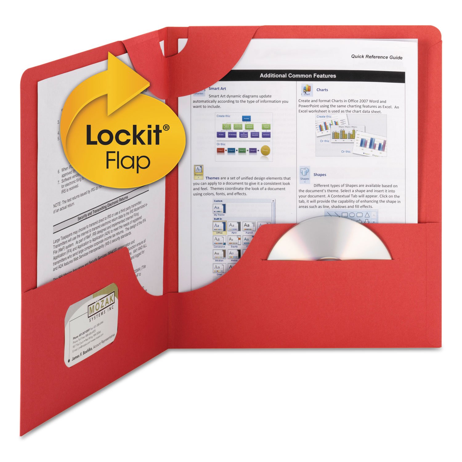 Smead Lockit Two-Pocket Heavyweight Folder, Letter
