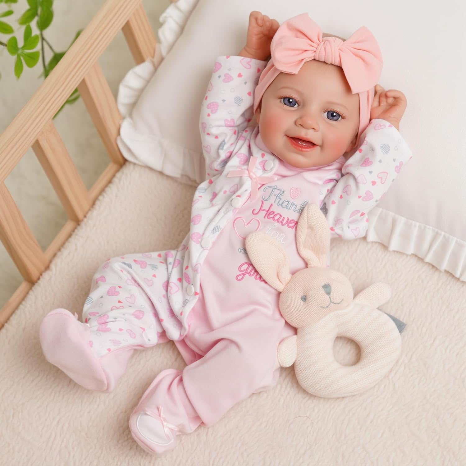 BABESIDE Drink and Wet Reborn Baby Doll – 20 Inch Realistic Girl Doll with Soft Vinyl Silicone Body, Can Drink Water and Pee, Comes in Cute Bear Outfit, for Kids 3+