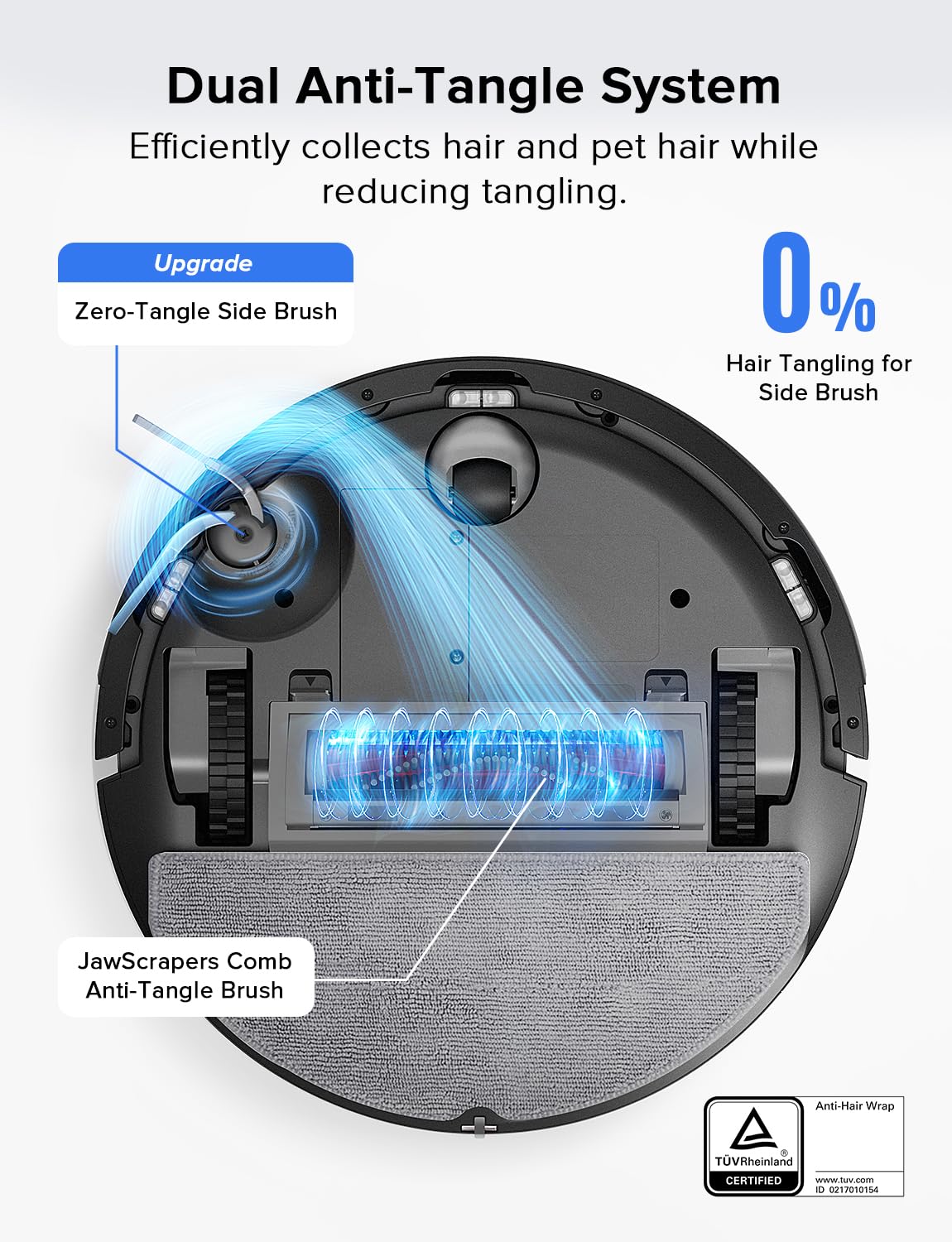 roborock Q7 L5 Robot Aspirador y Trapeador Combo, Succión 8000Pa, Actualizado desde Q5 Pro, Sistema Dual Anti-Enredos, Navegación LiDAR, Mapeo Multinivel, Aspirador Robótico Autocargable, Negro