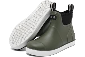 LEZZGLT Kids Deck Boots,Waterproof Ankle Rain Boots for Boys and Girls Non-Slip High-Performance Rubber Boots Water Shoes Child Chelsea Booties for Fishing, Boating, Camping, Farming,Garden, School Play