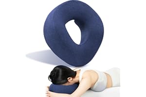 KONOVOLY Face Down Pillow Massage Headrest for Bed, Face Down Pillow After Eye Surgery BBL Post Eye Surgery Recovery, Comfortable Support Equipment for Sleeping & Pain Relief Navy Blue