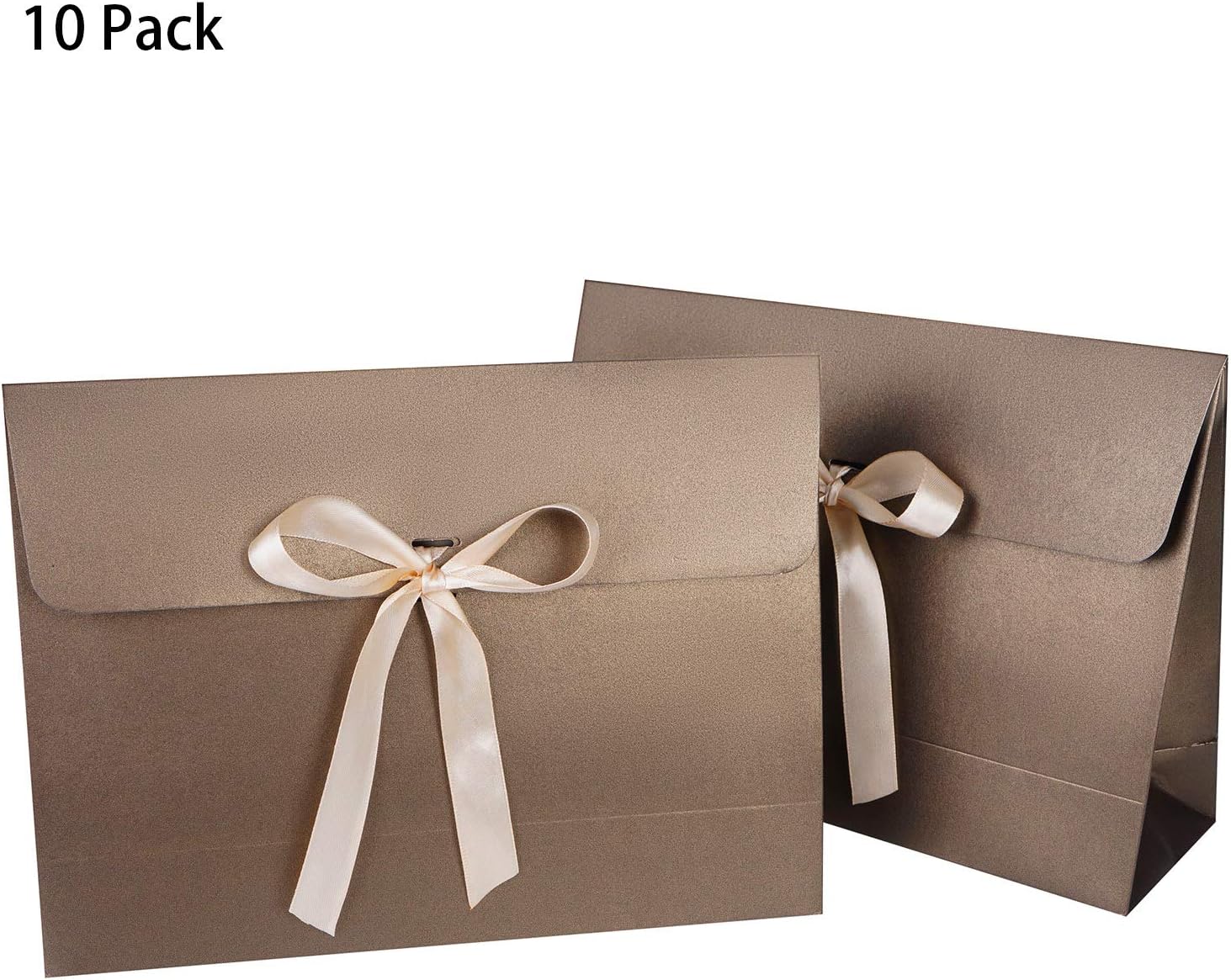 10Pcs Large Envelope Gift Box Present Bag, Cardboard Gift Box 29 * 20 * 9 cm with Lid & Satin Decorative Ribbon - Image 3