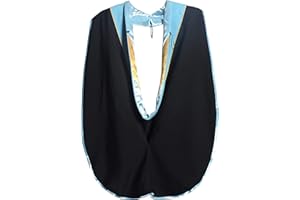 MyGradDay Deluxe Graduation Doctoral Hood with Gold Piping,Available Customization