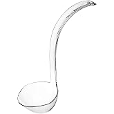 Plasticpro Disposable Plastic Soup/Punch Laddle Durable Heavy Duty Premium Serving Utensils Clear Pack of 4