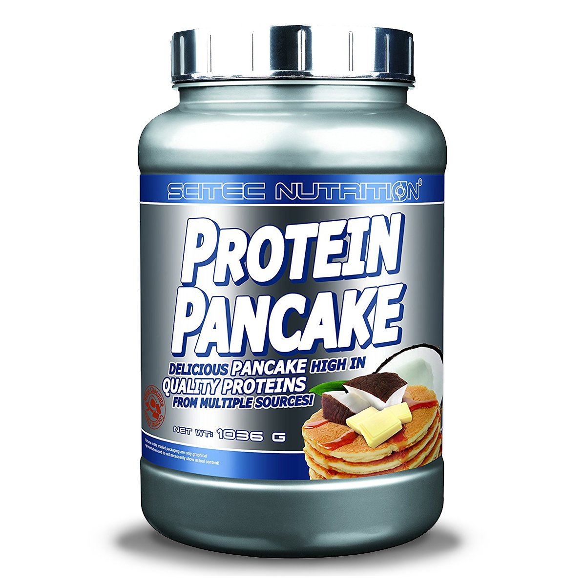Scitec Nutrition Protein Pancake – Delicious, Fiber-Rich Breakfast Alternative – Palm Oil-Free – Source of Dietary Fiber, 1036 g, White Chocolate-Coconut