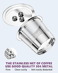 Stainless Steel Reusable Coffee Pods with 3