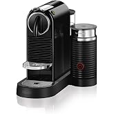 Nespresso CitiZ Coffee and Espresso Machine by De'Longhi with Milk Frother, Black, 9.3 x 14.6 x 10.9 inches