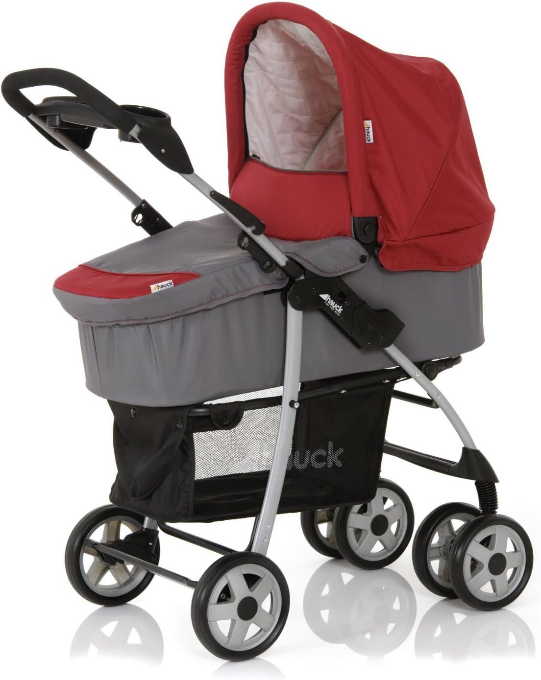 hauck poussette combinée shopper trio set rouge