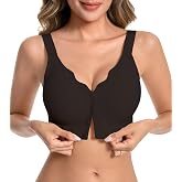 HRTSB Jelly Front Closure Bras for Women Wireless No Underwire Comfort Post Surgery Bra Full Coverage Seamless Bralettes