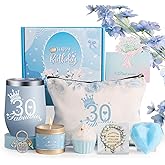 30th Birthday Gifts for Women, 30th Birthday Gifts Ideas Baskets, 9 Pieces Relaxation Gifts for Women Mom, Wife, Girlfriend, Sister, Friends, Her