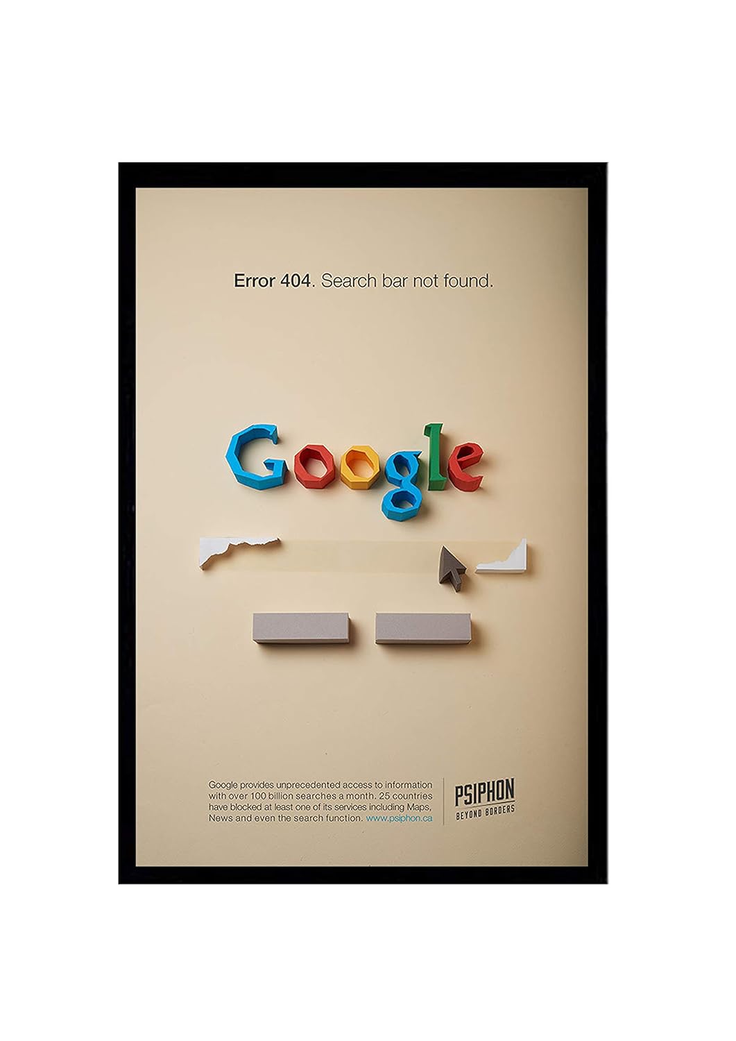 Umc 300 Gsm Paper With Frame Google Poster Amazon In Home Kitchen