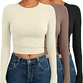 AUTOMET 3 Pack Womens Long Sleeve Shirts Y2K Going Out Crop Tops Cute Basic Slim Fitted Fall Fashion Outfits 2026 Clothes