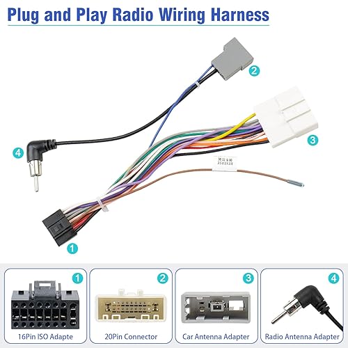 thumbnail image 2 of 16Pin ISO Aftermarket Radio Wiring Harness For Volkswagen 2 of 13