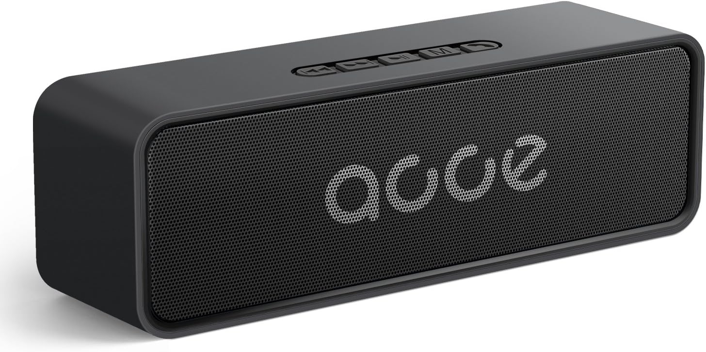 OJA Newest Bluetooth 5.0 Speaker,Portable Wireless Stereo Speaker,Strong Bass 10W Speakerphone with Built-in Mic,24-Hour Playtime,164-328ft,Great for Outdoor/Indoor,Support All Devices (Black)