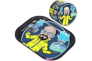 Rolling Tray Premium Metal Tray and Spice Grinder with Design - Perfect Size for Home Or Travel Accessories