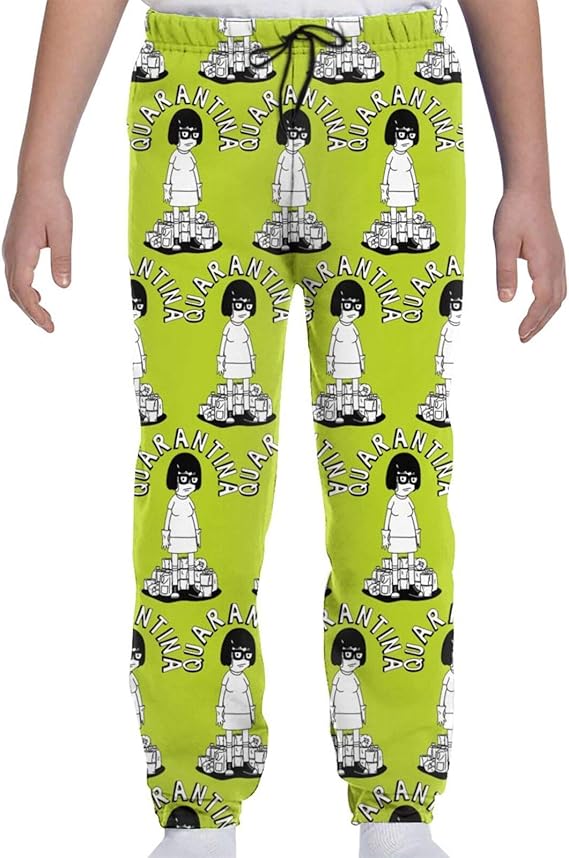 BobTina Burgers Teens Active Fleece Jogger Pants Causal