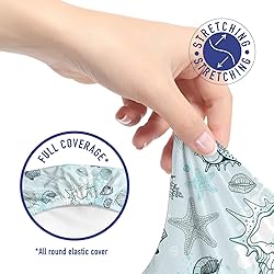 Lunarable Pale Blue Office Chair Slipcover, Grunge