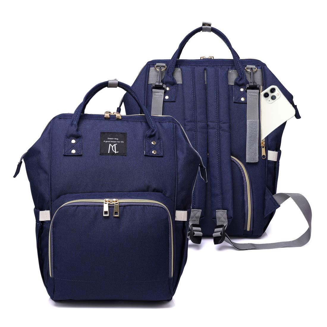 navy blue diaper backpack