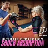 Islero EVO Fitness Boxing Gloves 12 oz Pink Matte Black with Hand Wraps view 7