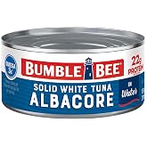 Bumble Bee Solid White Albacore Tuna in Water, 12 oz | Wild Caught Tuna, 22g Protein per Serving, High in Omega-3s, Non-GMO, Gluten Free, Kosher