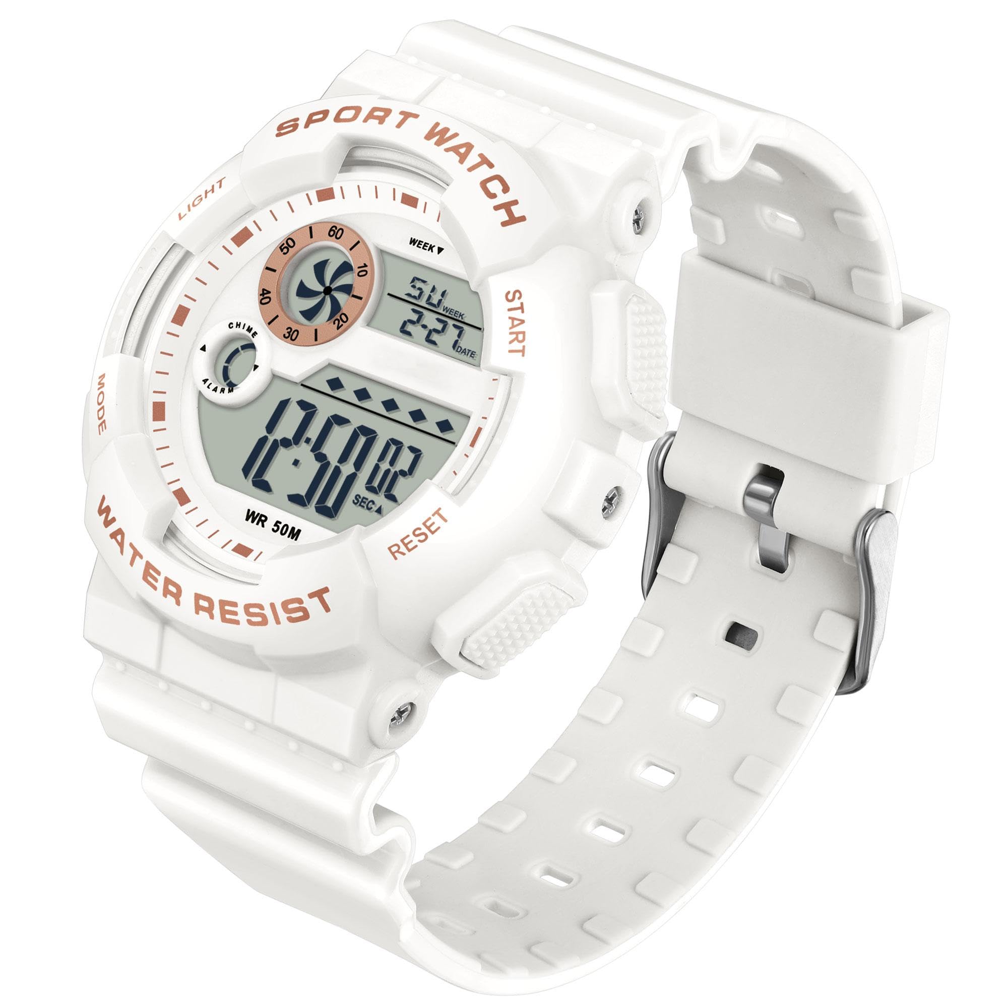 Ladies Watches for Women Waterproof Digital Watch Womens Girls Sports Easy Read Watch with Alarm Stopwatch Calendar LED Backlight Multifunction Watch