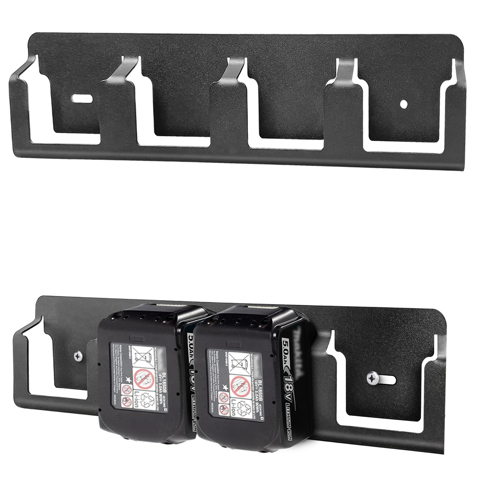 YAMTO Metal Wall Mount Holder fits for Makita and Bosch 18V Lithium-Ion ...